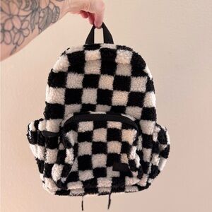NEW Sherpa Checkerboard Backpack - Black & White
